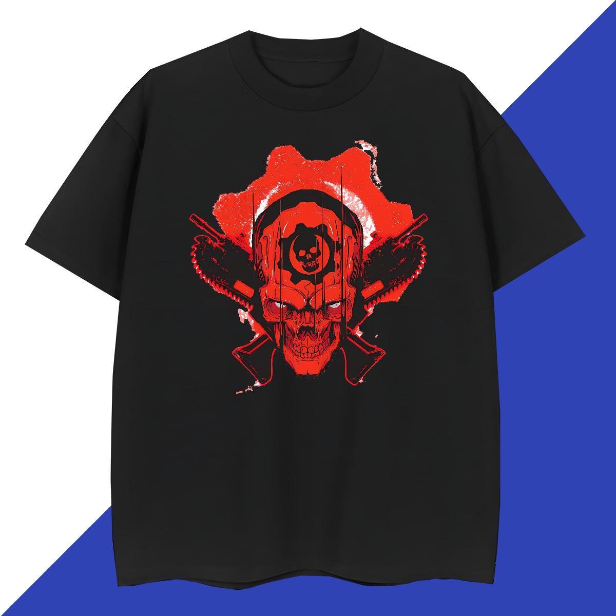 2024 Summer Men Tshirts 100% Cotton 230g Home Outdoor skull Round Neck Short Sleeve T-Shirts Brand Custom Big Size Tees Shirts