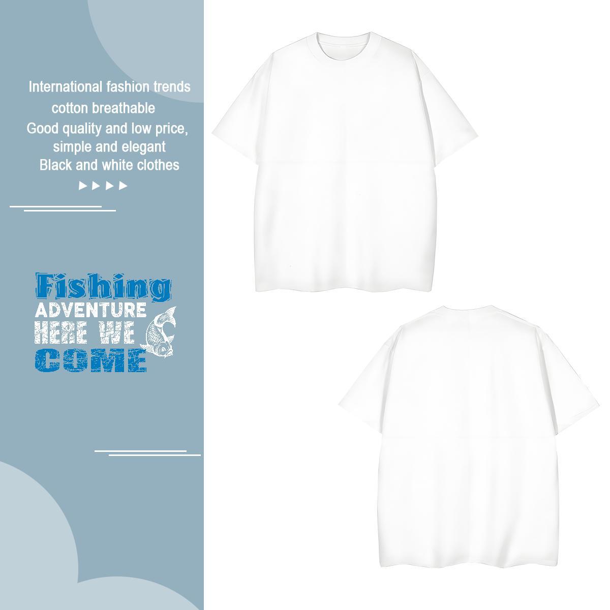 Cool Fishing Man T Shirts Home Outdoor Men Tops Tees 100% Cotton 230g DIY Breathable Short Sleeve Asian Size Tees Shirts