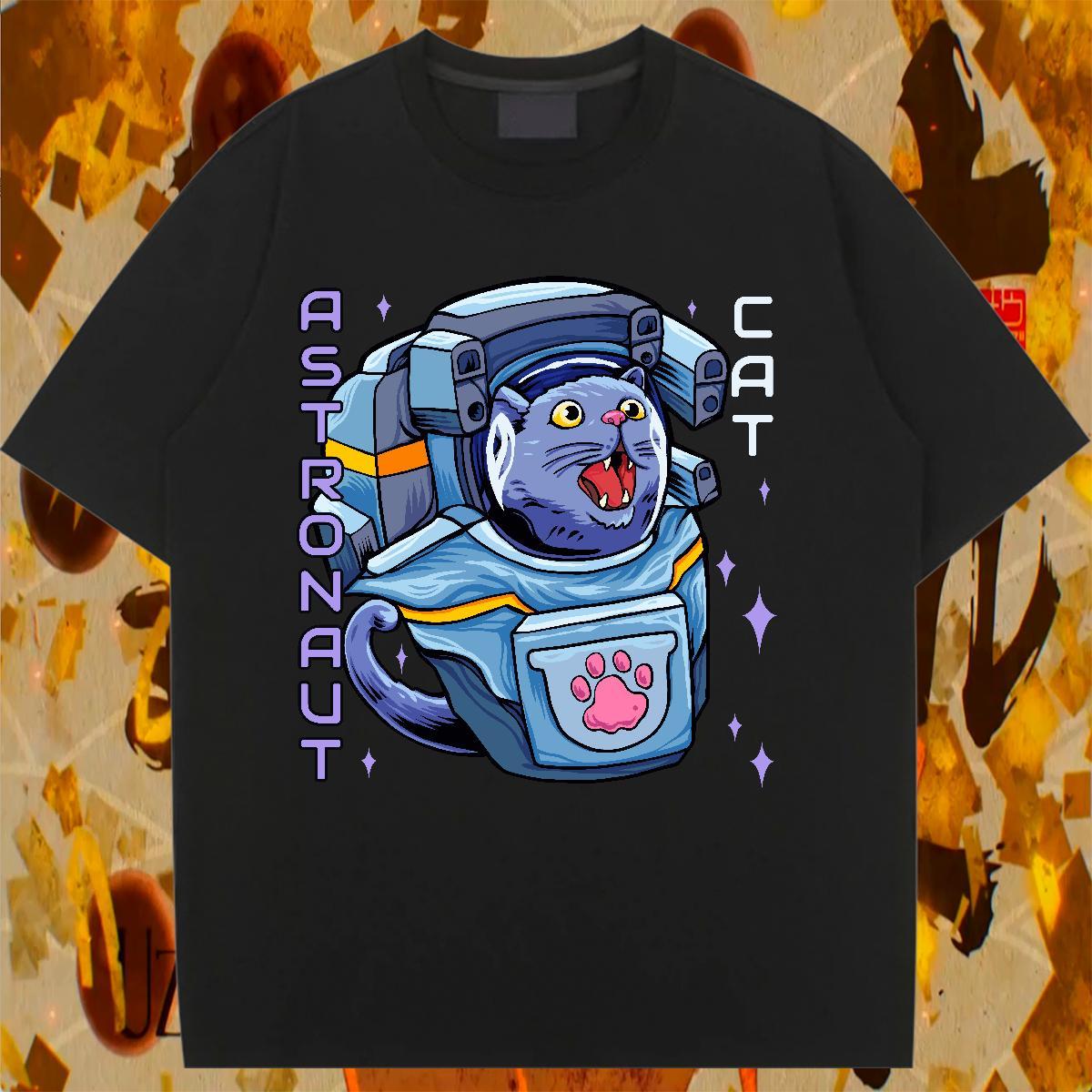 2024 T shirt Crew Neck 230g Pure Cotton Woman Tshirt DIY Anime letter Casual Beach 5A Tops Shirt