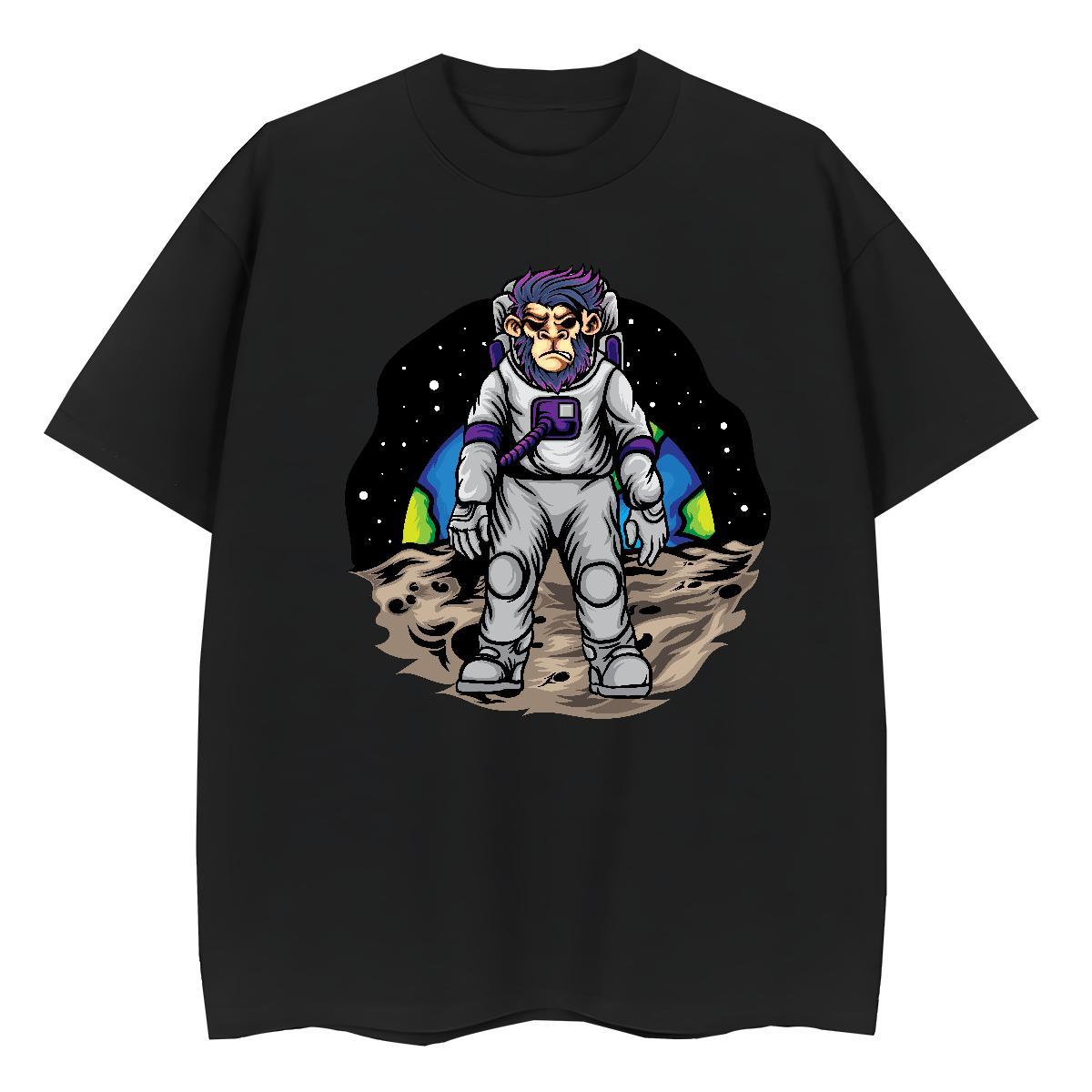 Loose fit Lady T shirt 230g Cotton outer space Beach Woman T Shirts Breathable Short Sleeve Custom Print Oversized Tees