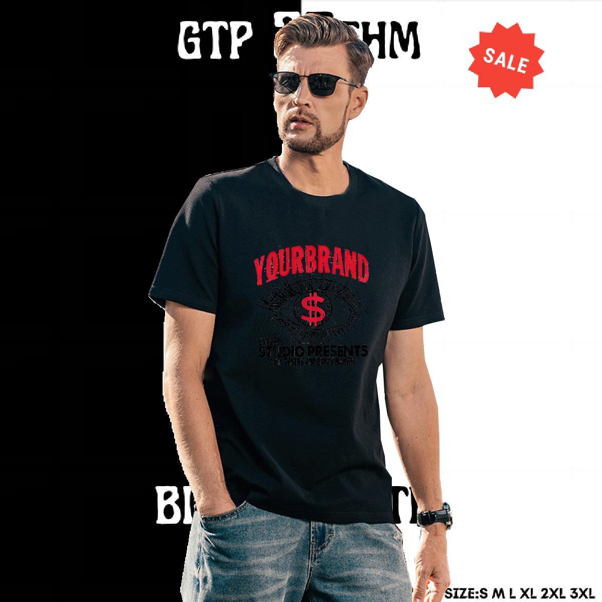 Cool Tshirts Street 230g Cotton Custom Cartoon Crew Neck Breathable eyes Men T Shirts Fashion Designer Clothes