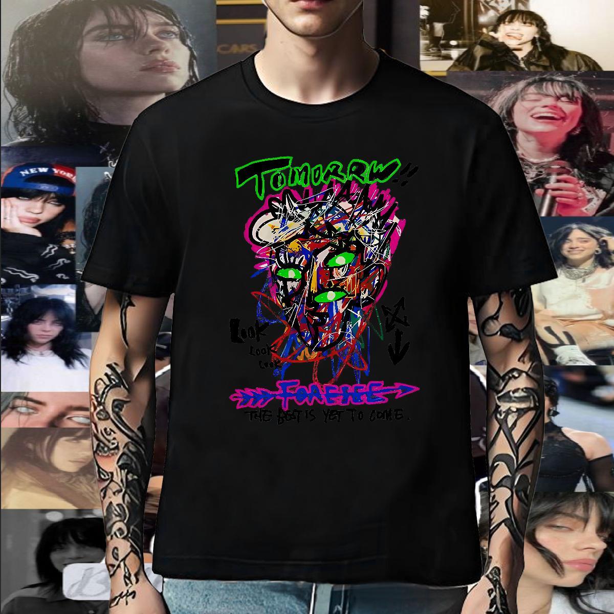 Designer Fashion Men Clothes T-Shirt 100% Cotton 230g Spring Summer tomorrw Crew Neck T Shirt For Man Popular DIY Printed Wear