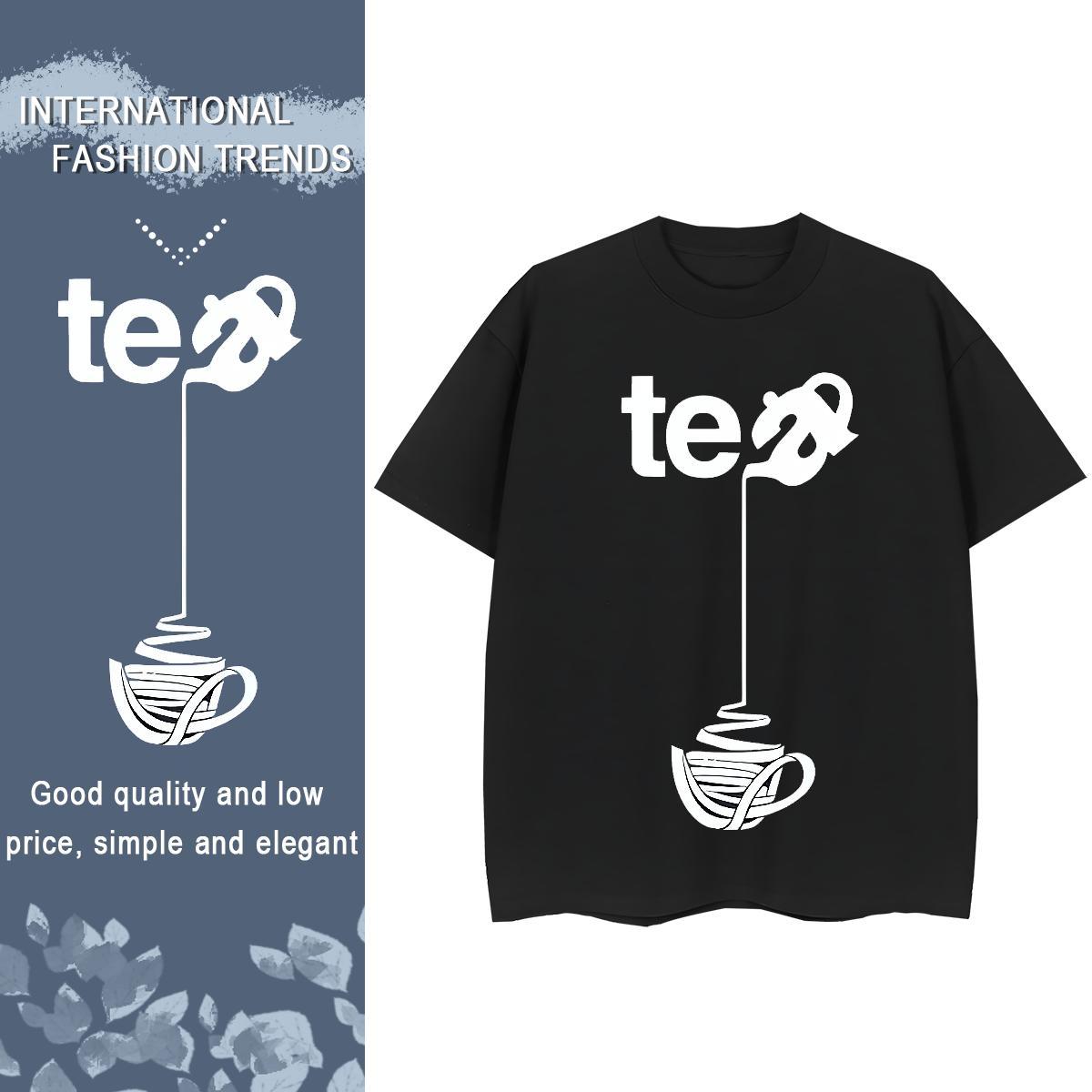 Loose Woman Tshirt 230g Pure Cotton letter Summer Casual T Shirt For Woman Short sleeve Soft Custom Printed Top Tees