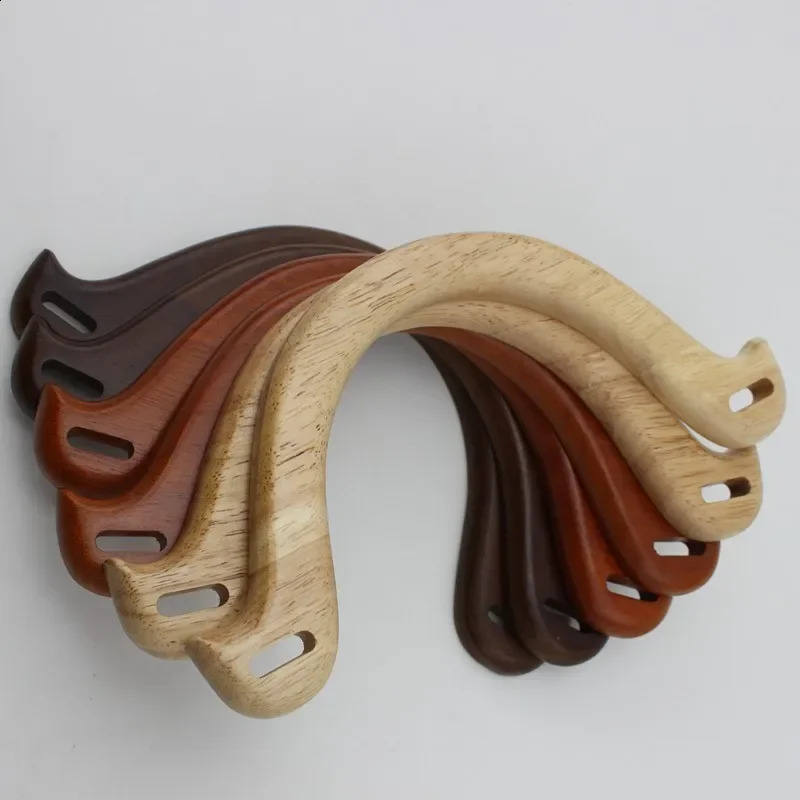 1-2-10 pieces of solid wood bags with various shapes handle replacement DIY handbag wallet woven bag classic accessories 240821