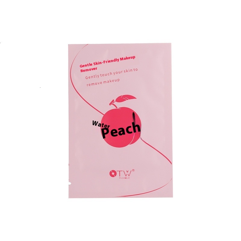 Skin Friendly OTW Peach Makeup Eraser Wet Wipe Kit - Quick Cleaning Solution with 30 Pieces for Easy No Rinse Use