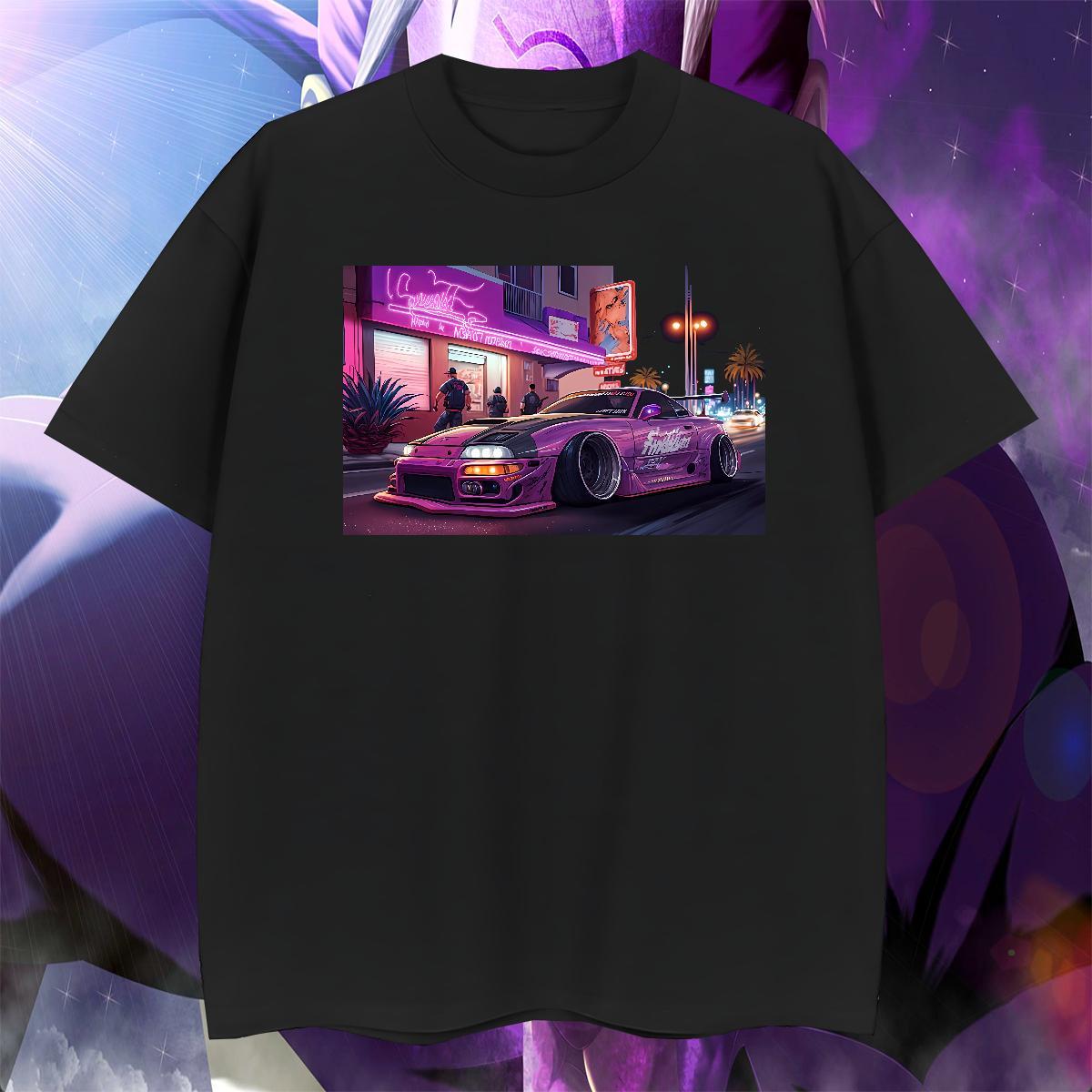 Loose car T-Shirts Outdoor Mens Tshirts 230g 100% Cotton Free Shipping Short Sleeve O-Neck Customized Print Clothings