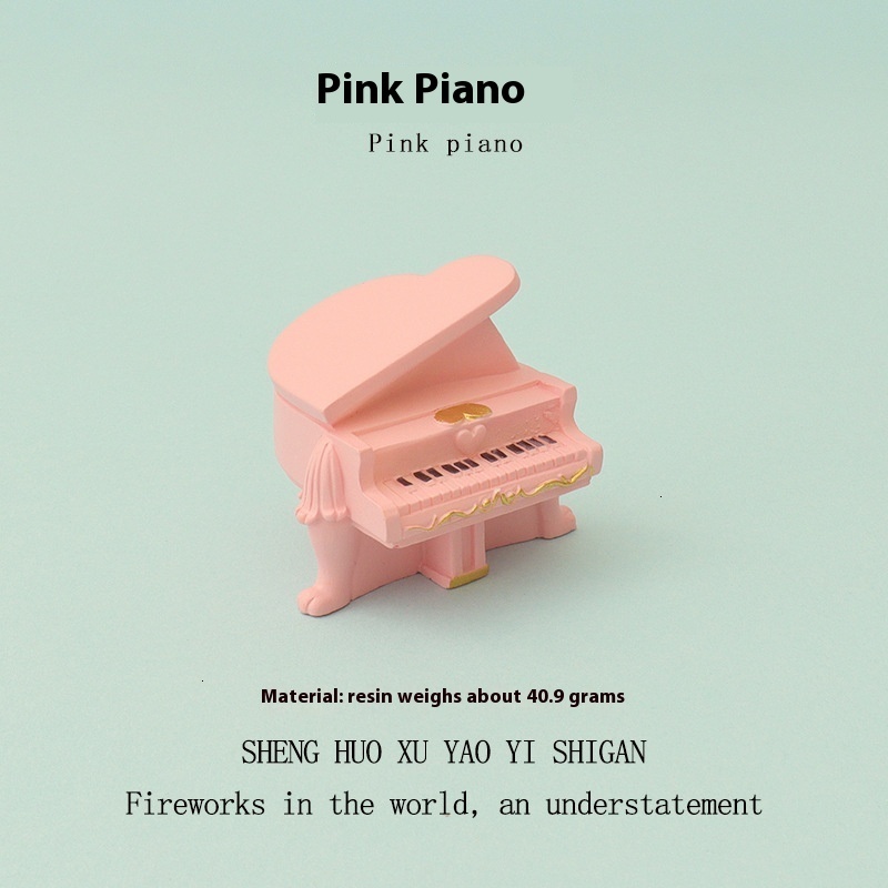 Miniature Simulation Mini Ins Piano Guitar Boy Instrument Performance Micro Landscape Scene Baby House Decoration DIY Accessories