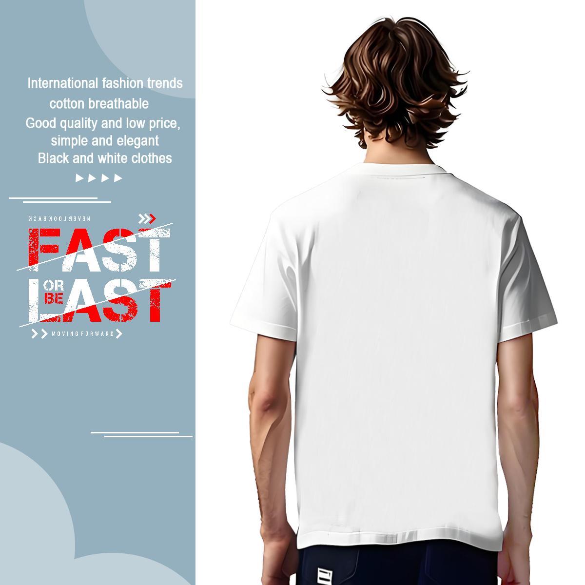 Loose letter T Shirts Men High Street Hip Hop Men Tshirts 230g Cotton New Arrival Breathable Short Sleeve Plus Size Custom Top Tees