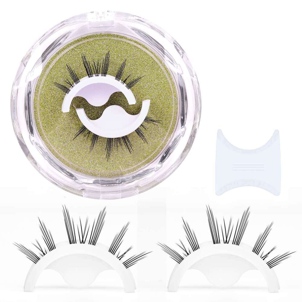 Non Adhesive Natural Simulation One-piece Paired False Eyelashes Reusabl Temperature Sensitive Self-adhesive Eyelashes Pestanas Autoadhesivas Wholesal