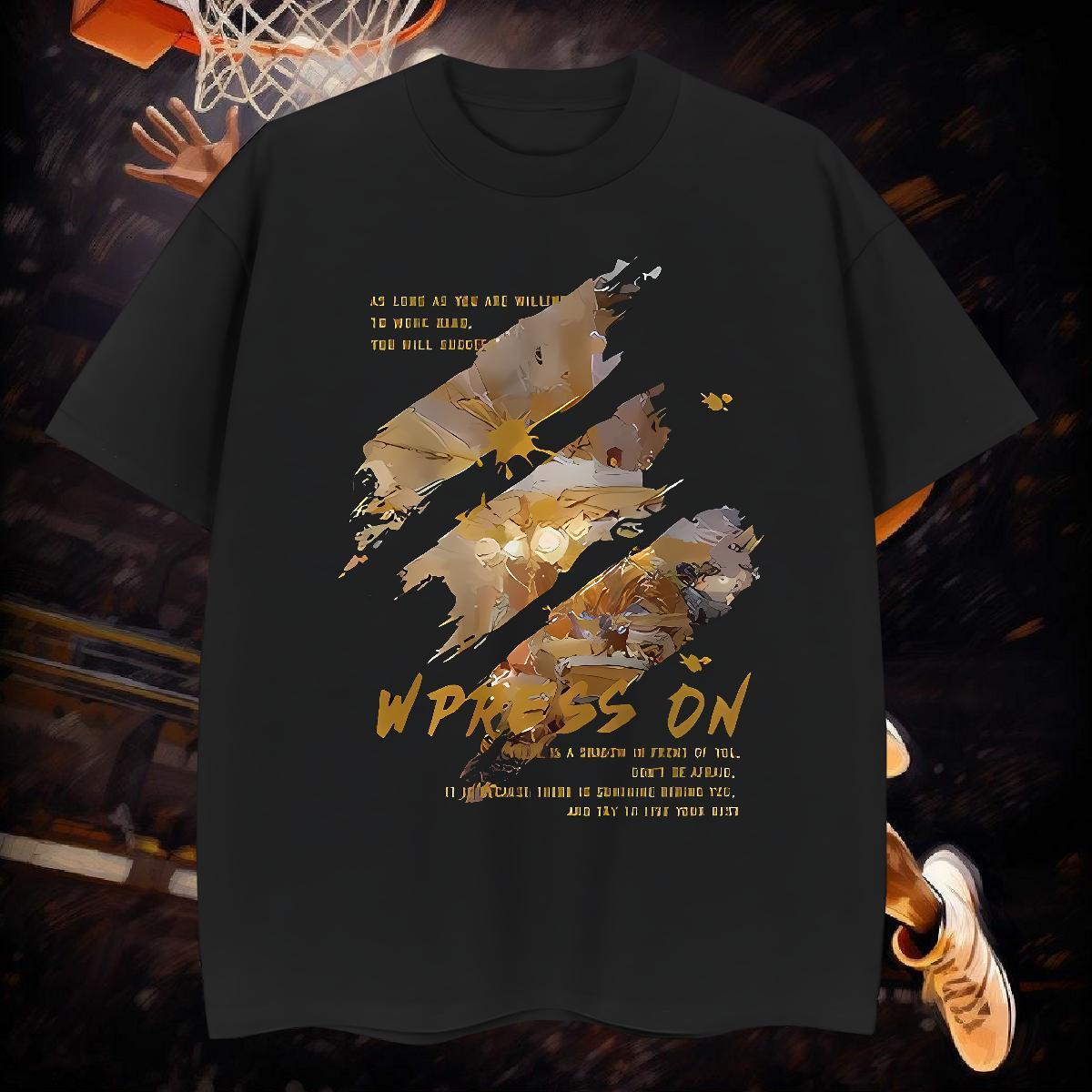 Customized painting Couples T Shirts 230g Cotton T Shirts Men Anime Street Breathable Short Sleeve Classic Wear