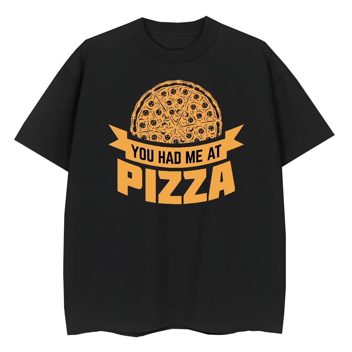 Wholesale Men Tees Street 230g 100% Cotton DIY Printed Breathable Crew Neck pizza T shirt Fashion Tee Shirt