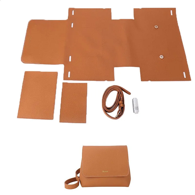Womens Shoulder Bag Easy Bag Making Kit Handmade DIY PU Leather Bag Knitted Set Handmade Sewing Bag Material Accessories 240821