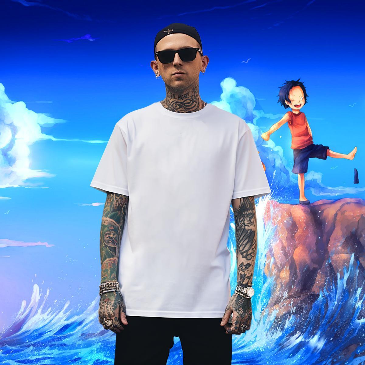 Soft Tshirts Hip Hop 230g 100% Cotton Floral Print Breathable Short Sleeve baseball Men T Shirts Free Shipping Clothings