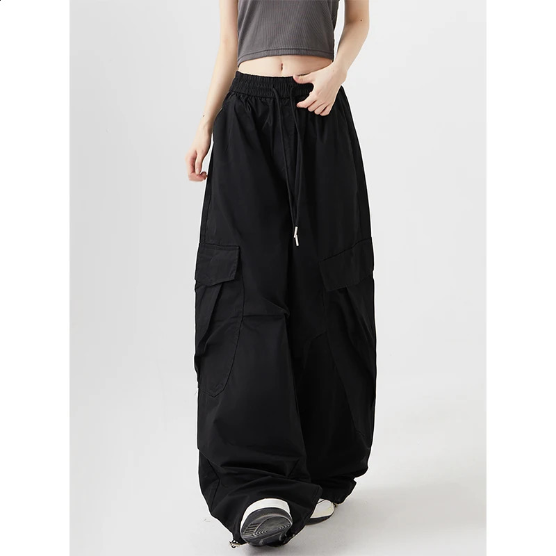 S-3Xl Y2K Cargo Pants Women Vintage Oversized Wide Leg Sweatpants Streetwear Harajuku Baggy Joggers High Waist Casual Trousers 240821