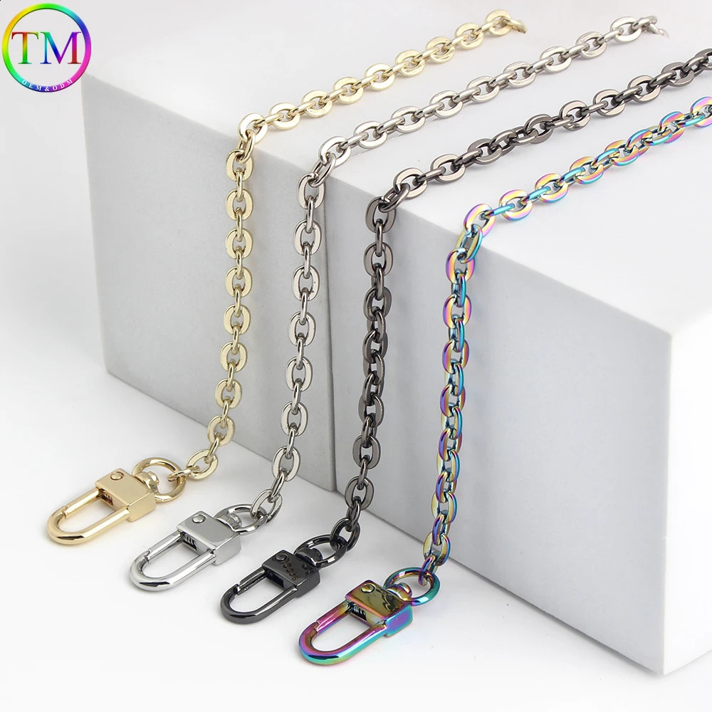 1-5-10Pcs 60/100/120CM 6MM Width Metal Bag Chain Strap Iron Chain For Women Bag Crossbody Shoulder Handle Wrap Chain Accessory 240821