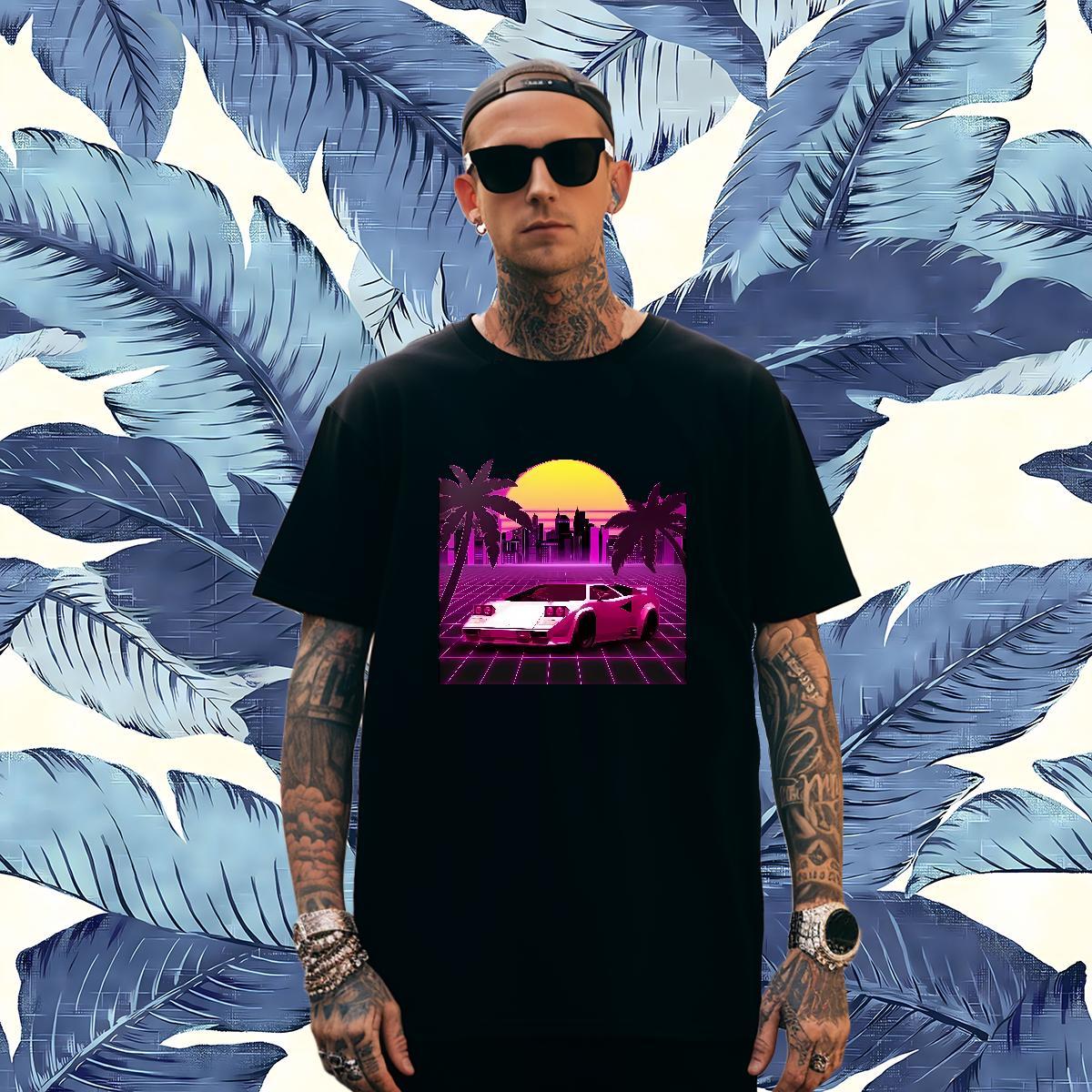 Unisex car Man T Shirts Casual Tshirt for Man Woman 100% Cotton 230g Fashion New Breathable DIY Printed Tees