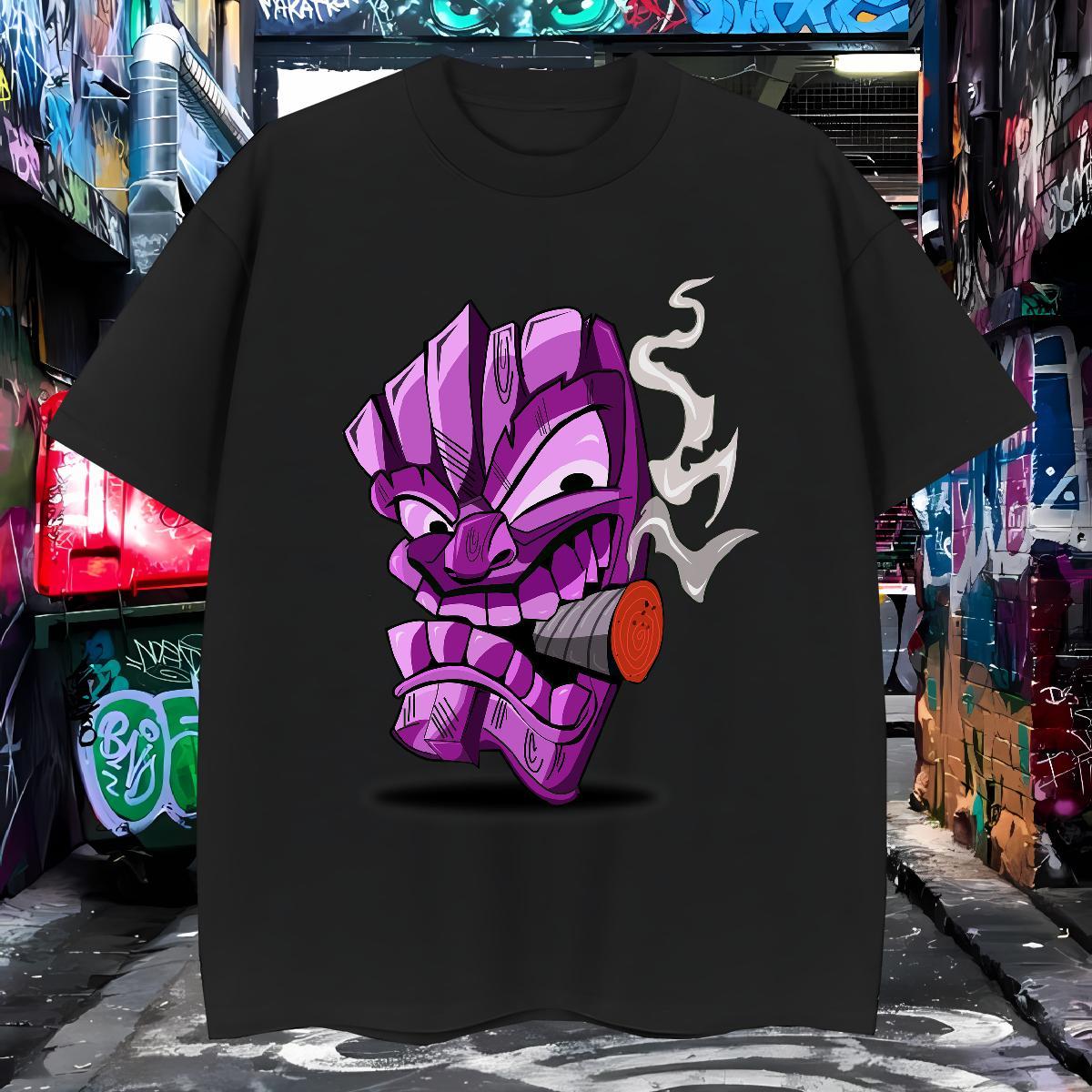 High Quality Man T Shirts 100% Cotton 230g skull Casual Cartoon Printing L-4XL O-Neck Short Sleeve Men Tops Tees DIY Customized Tee Shirt