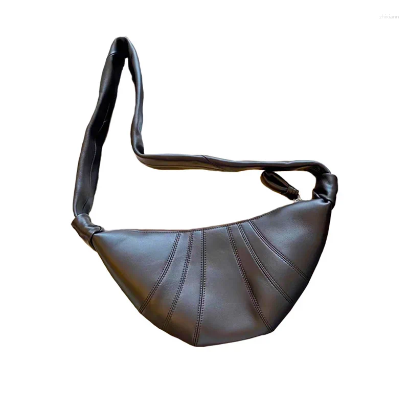 Free Shipping Evening Bags Retro Croissant Shoulder Bag Niche Design Cowhide Dumpling Leather Slung Fashion Women's Chest Soft Designer Bag Luxur