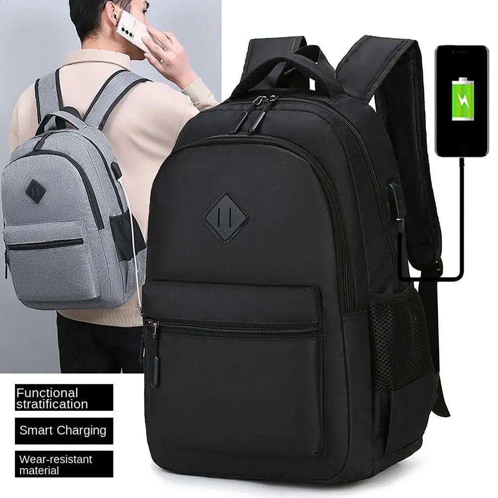 Smart USB Charging Versatile Backpack Large Capacity Durable Computer Bag Waterproof Travel for College Students 240822