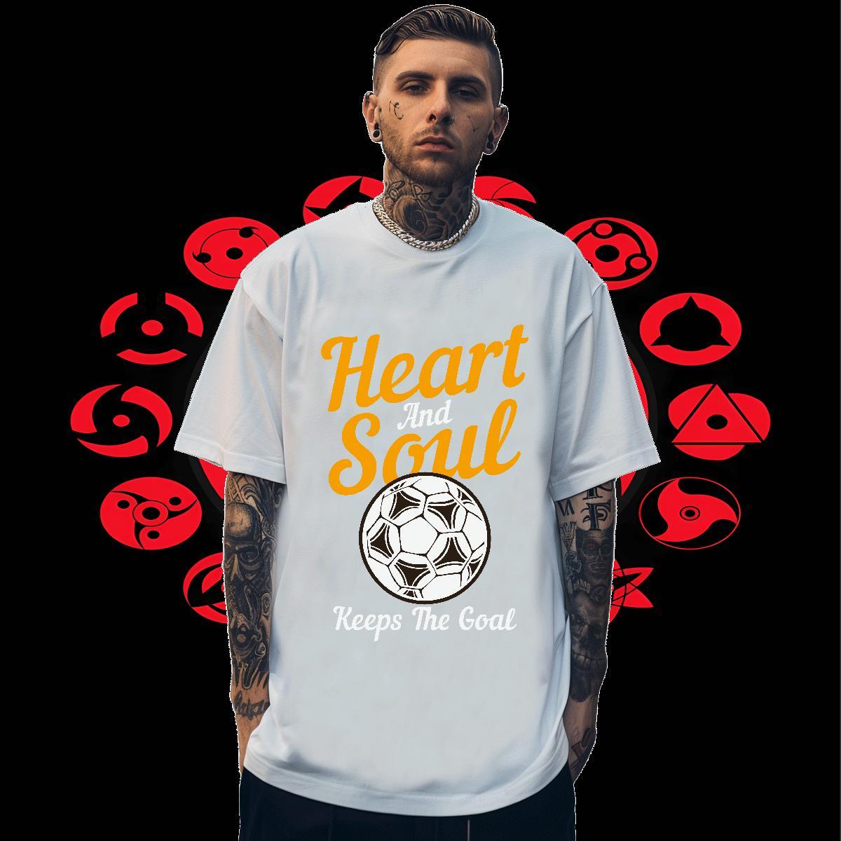 Classic Men Tshirts Anime Printing Street 230g Pure Cotton Black Oversized Crew Neck football Man T Shirts Customized Tops Tees