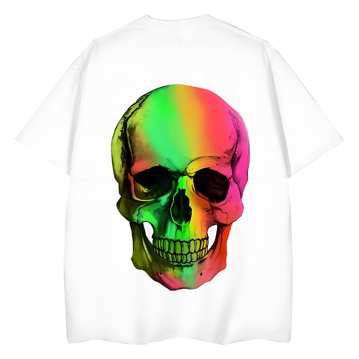 Fashion Casual Woman T Shirts 230g 100% Cotton Round Neck Short Sleeve Casual Daily Wear halloween Womens Tshirts Soft DIY Anime Printed Tops