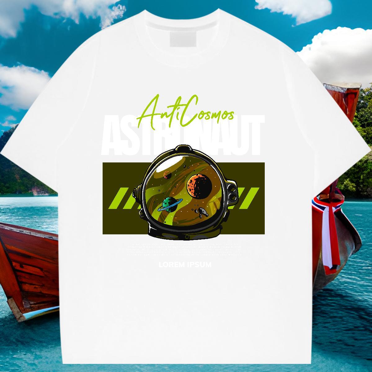 Designer Tshirt for Man Woman 230g Pure Cotton planet Casual Daily Wear Woman T Shirts Short sleeve Soft Cartoon Printing L-4XL Tshirts