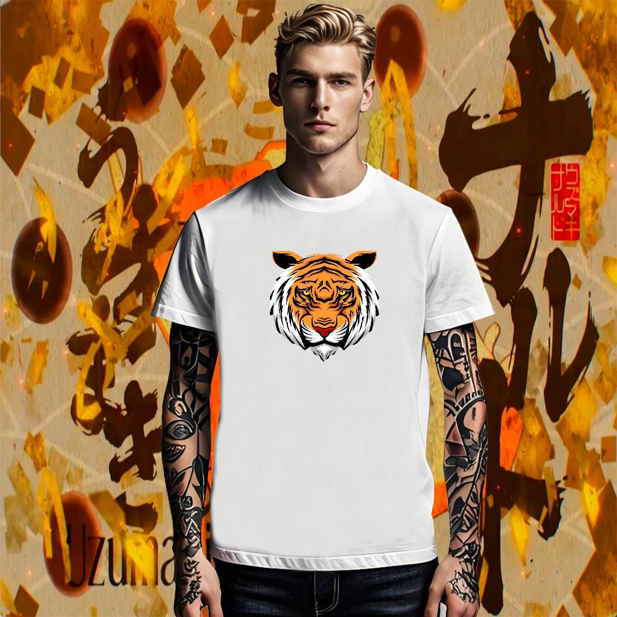 High Quality Mens Tshirts Casual Daily Wear 230g Pure Cotton Customized Print Breathable Short Sleeve tiger Men T Shirts New Tops Tees
