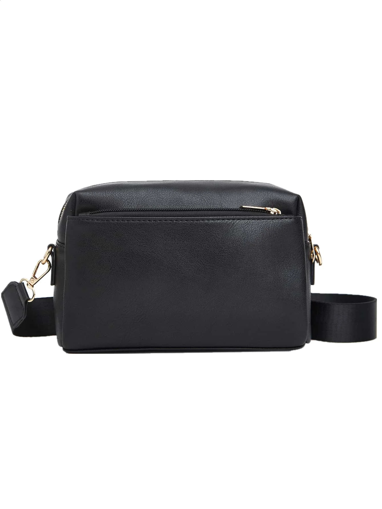 Womens Bag Single Shoulder Crossbody Small Multi Zipper Anti Splashing PU Square 240821