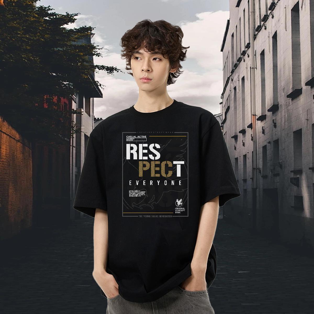 Unisex Mens Tshirts Outdoor 230g Cotton Cartoon Printing L-4XL Short Sleeve O-Neck letter Men T Shirts DIY Customized Top Tees