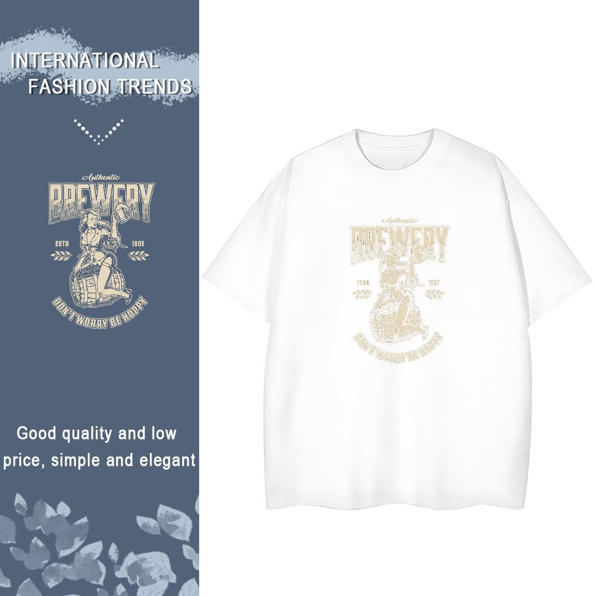 Fashion Casual Woman T Shirts 230g Cotton Breathable Short Sleeve Hip Hop Street person Women Tshirts Nice Plus Size Custom Tee Shirt