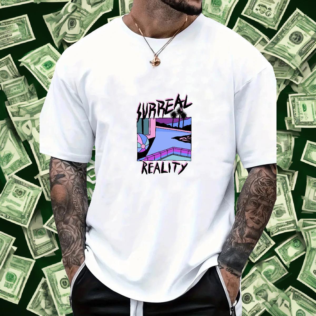 Free Shipping Mens Tshirts Daily Wear 100% Cotton 230g Oversized 4XL Breathable Crew Neck beach Man T Shirts Fashion Casual Clothings