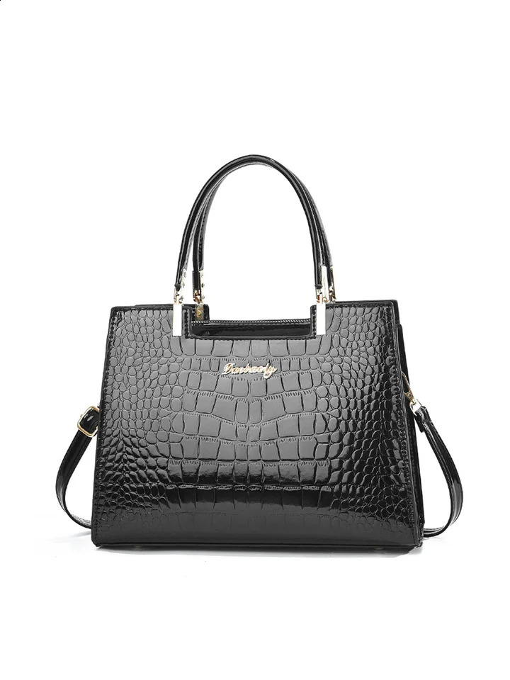 Tote 2024 fashion tote bag women one shoulder crossbody alligator pattern woman 240821