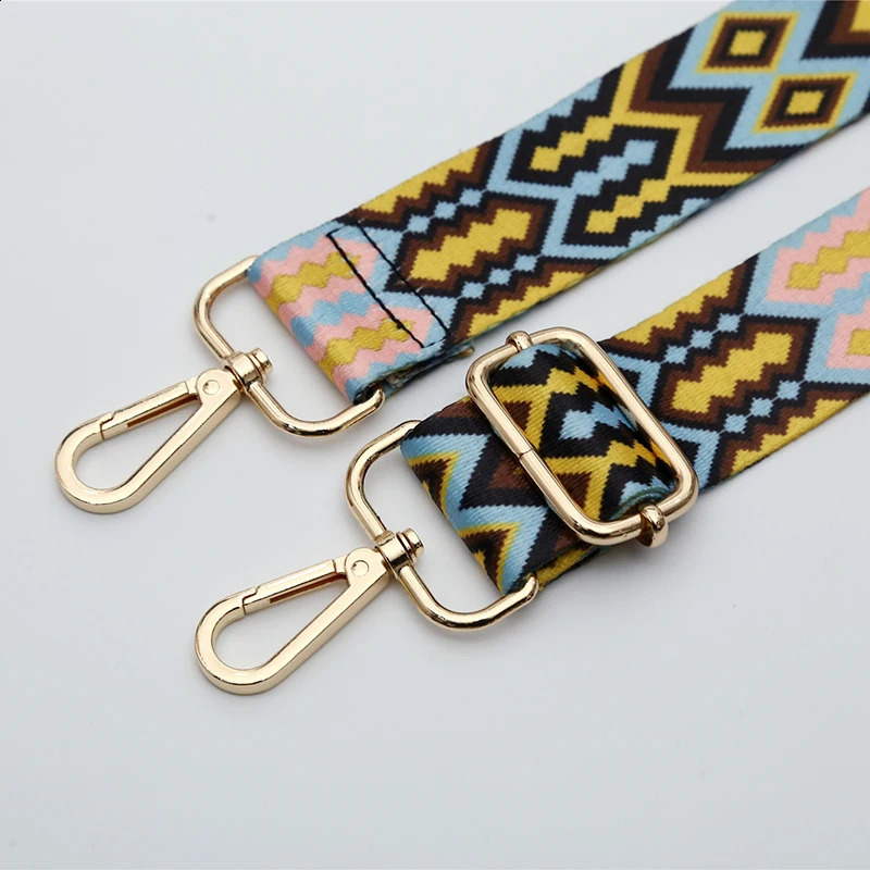 Womens handbag strap detachable DIY shoulder strap rainbow handbag accessory cross body messenger nylon bag strap 240821