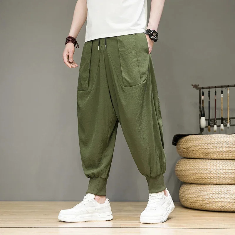 Harajuku grey jogging pants mens hiphop streetwear wide leg sports Korean fashion oversized Trouser Baggy 240821