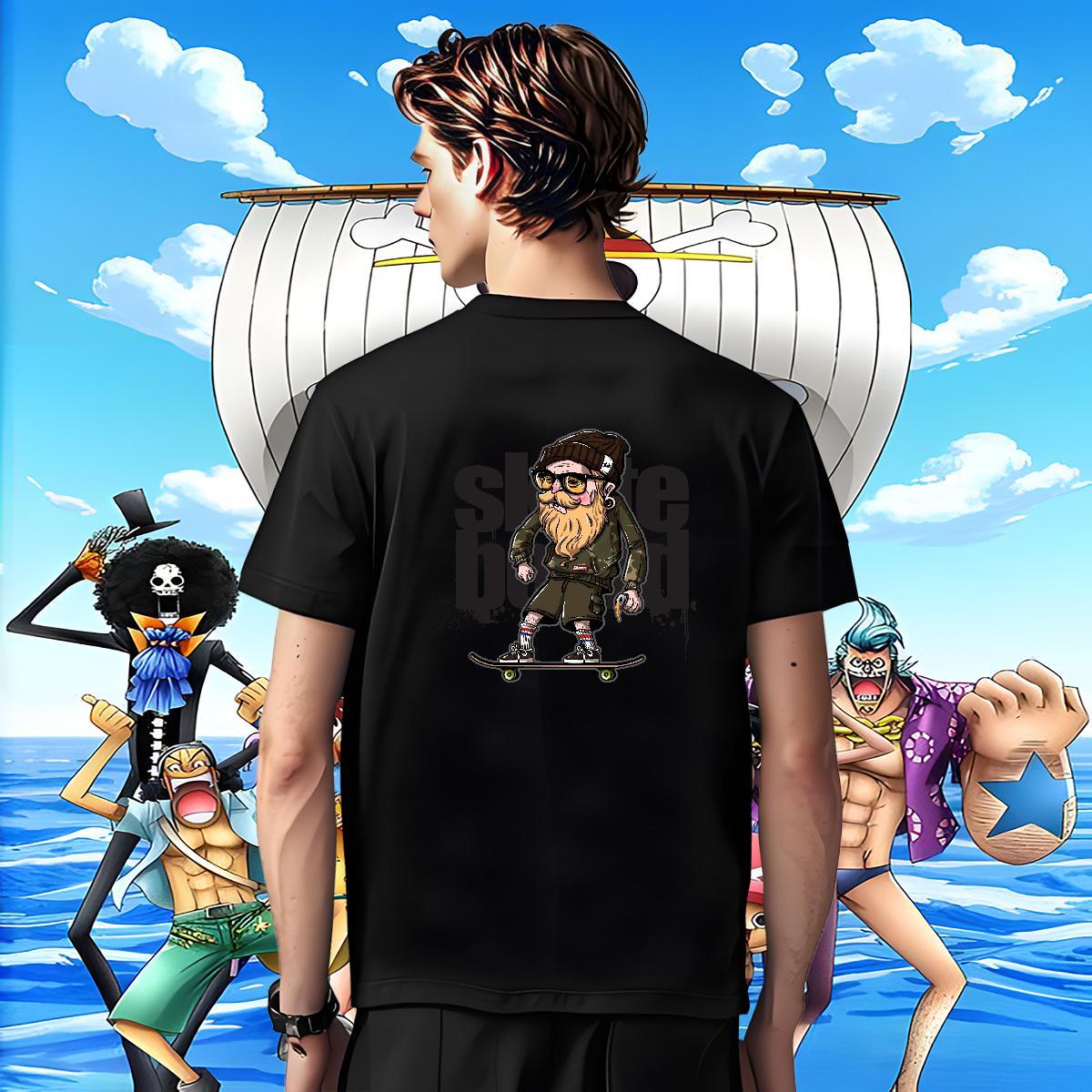 High Quality Tshirts Street wear Hip Hop 100% Cotton 230g Cartoon Print Crew Neck Breathable skateboarding T-Shirts New Designer Tees