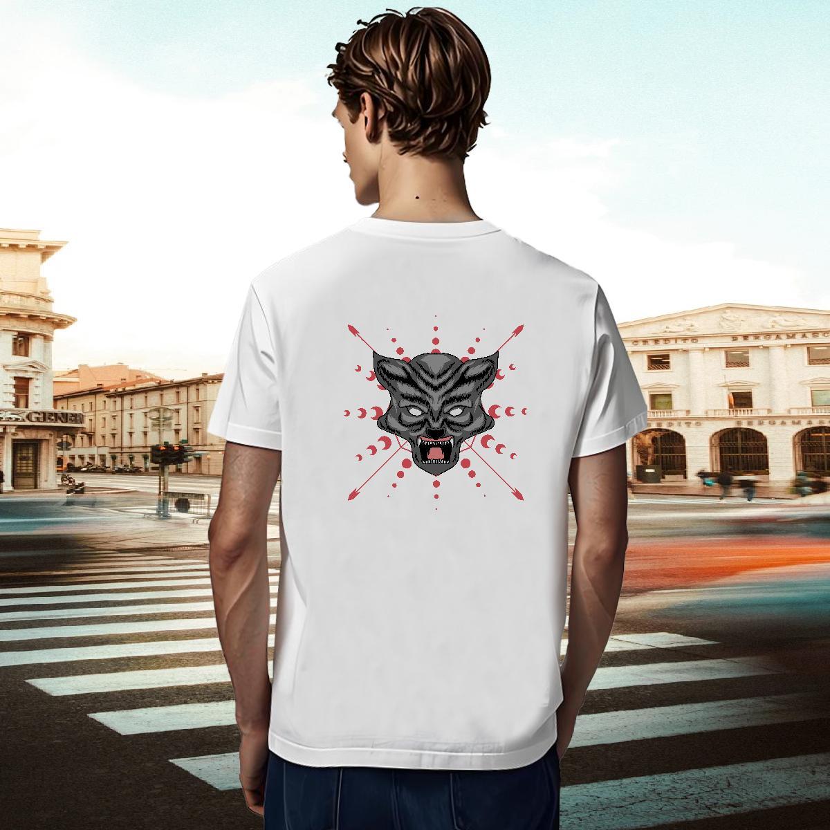Loose Fit Couples T Shirts Summer Casual 230g Cotton White Plus Size Breathable Short Sleeve ET T-Shirts Factory Direct Tee Shirt