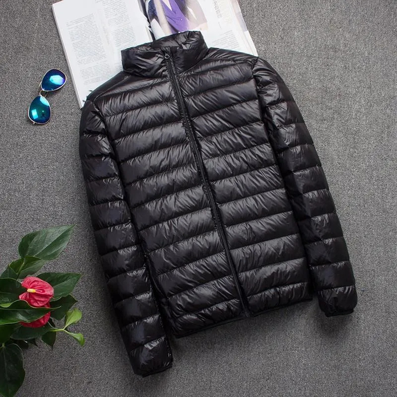 mens thin jacket white duck down ultra light autumn and winter warm portable w240822