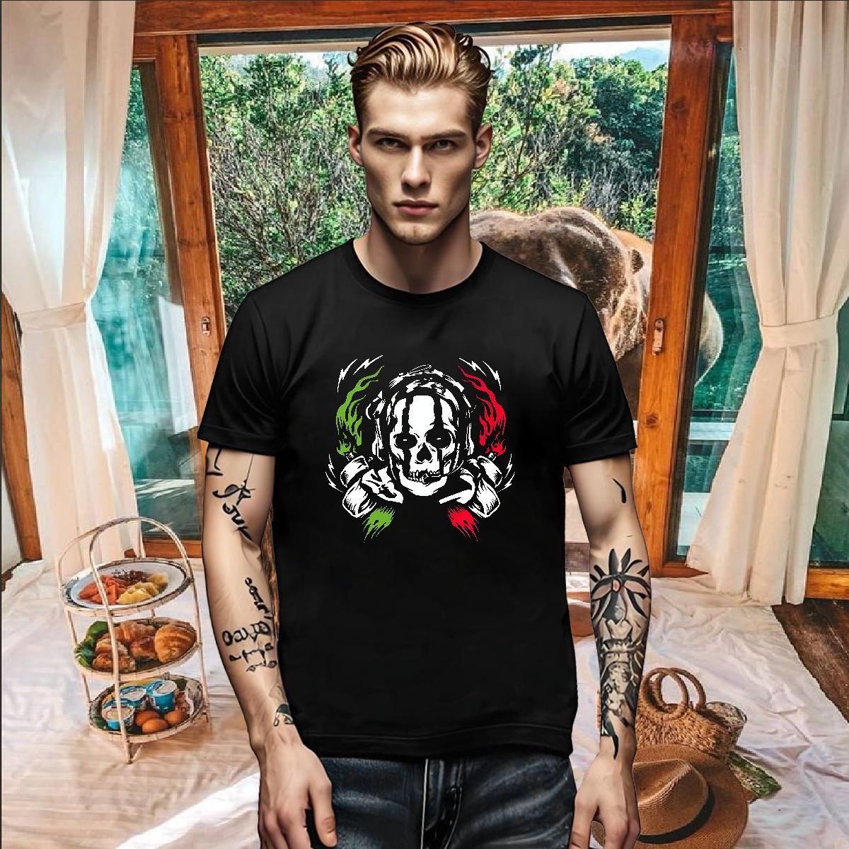 Fashion Casual scary Tshirt for Man Woman 230g Cotton T shirt Custom Cartoon Outdoor Breathable Short Sleeve Loose Tees