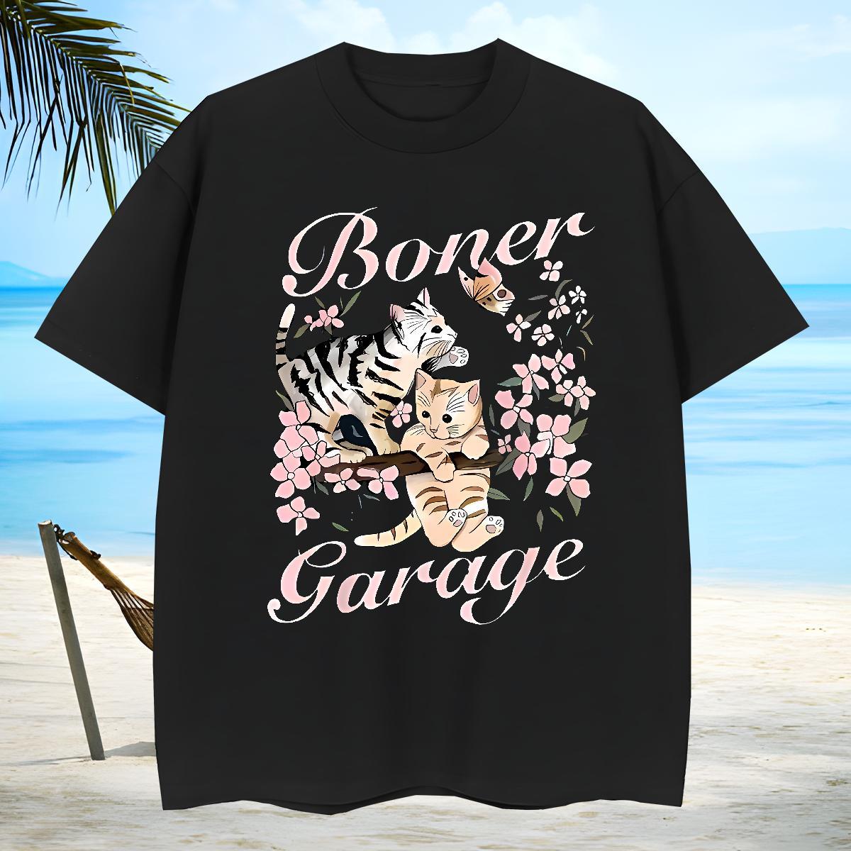 Soft T Shirts Men cat Short Sleeve O-Neck Daily Outfit White Plus Size 230g Cotton Men Clothes T-Shirt New Arrival Top Tees