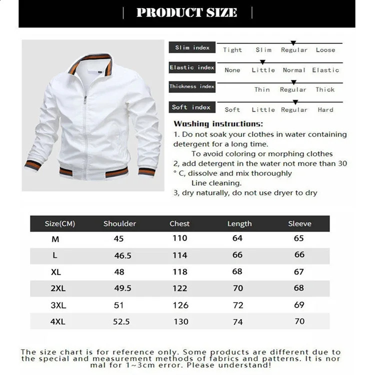 Autumn and Winter Mens Stand Collar Casual Zipper Jacket Outdoor Sports Coat Windbreaker Jacket for Men Waterproof Bomber 240822