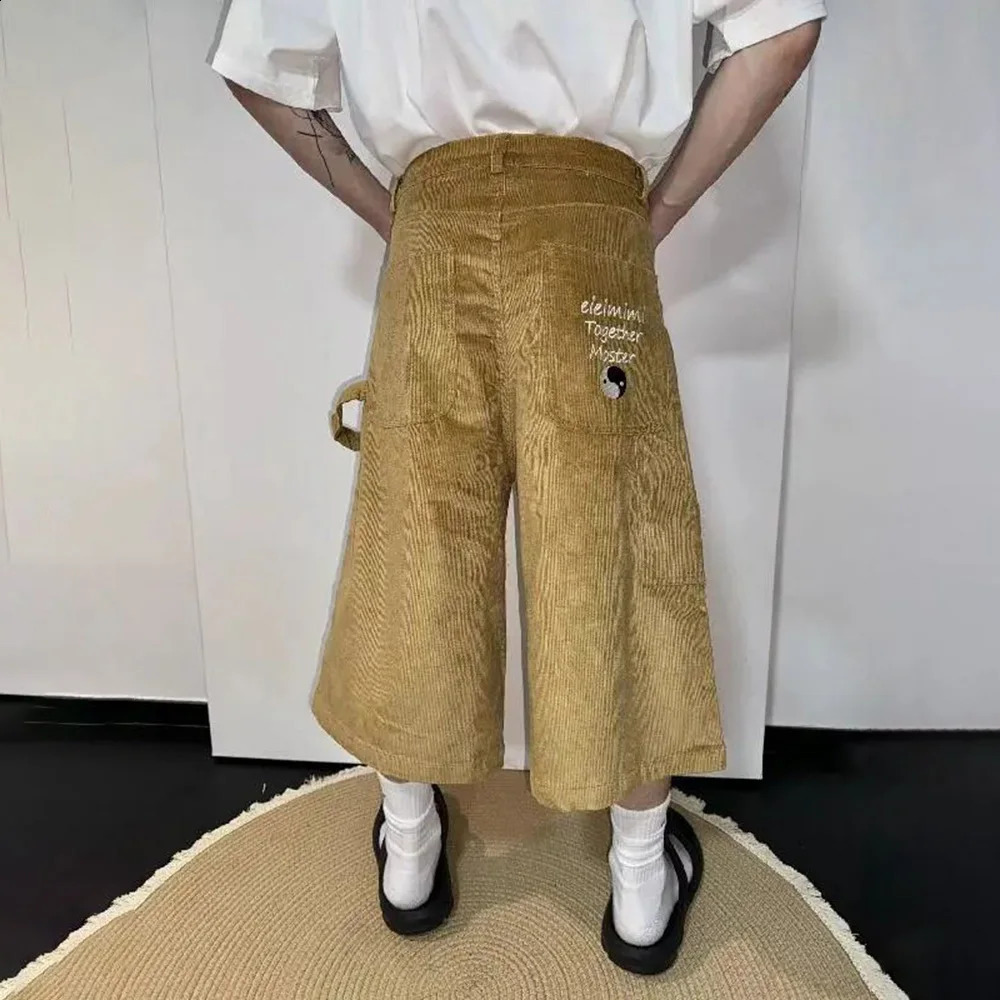 Y2K Mens Pants Pocket Letter Tai Chi Pattern Straight Leg Pants Summer Versatile Casual Work Pants Mens Clothing unisex 2024 240821