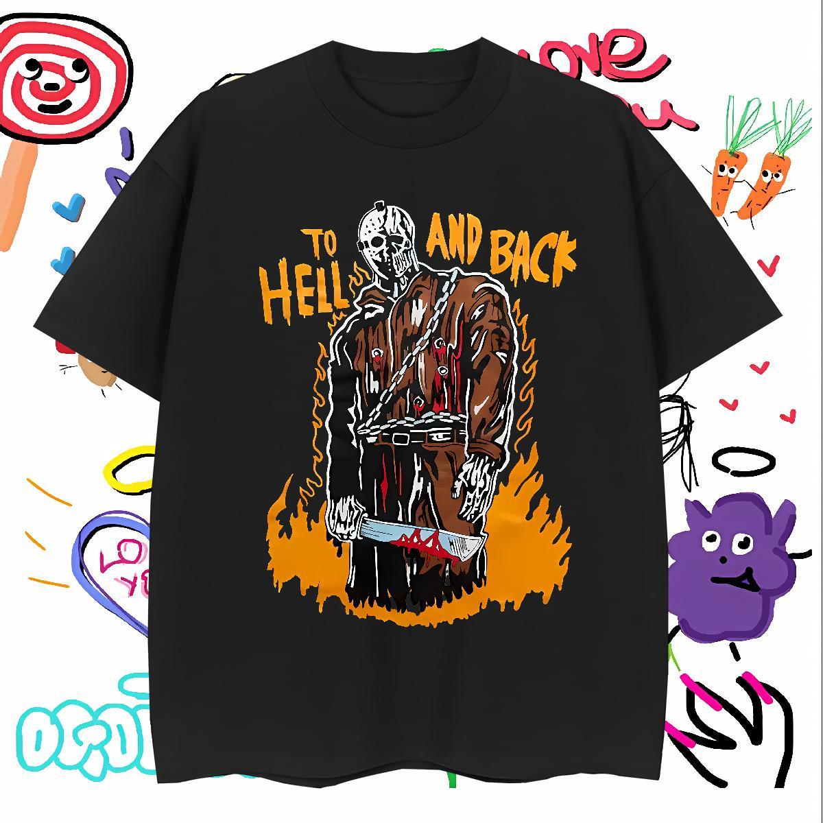 Comfortable skull T shirt Street Casual Couples T Shirts 100% Cotton 230g DIY Breathable Short Sleeve Custom Printed Clothes