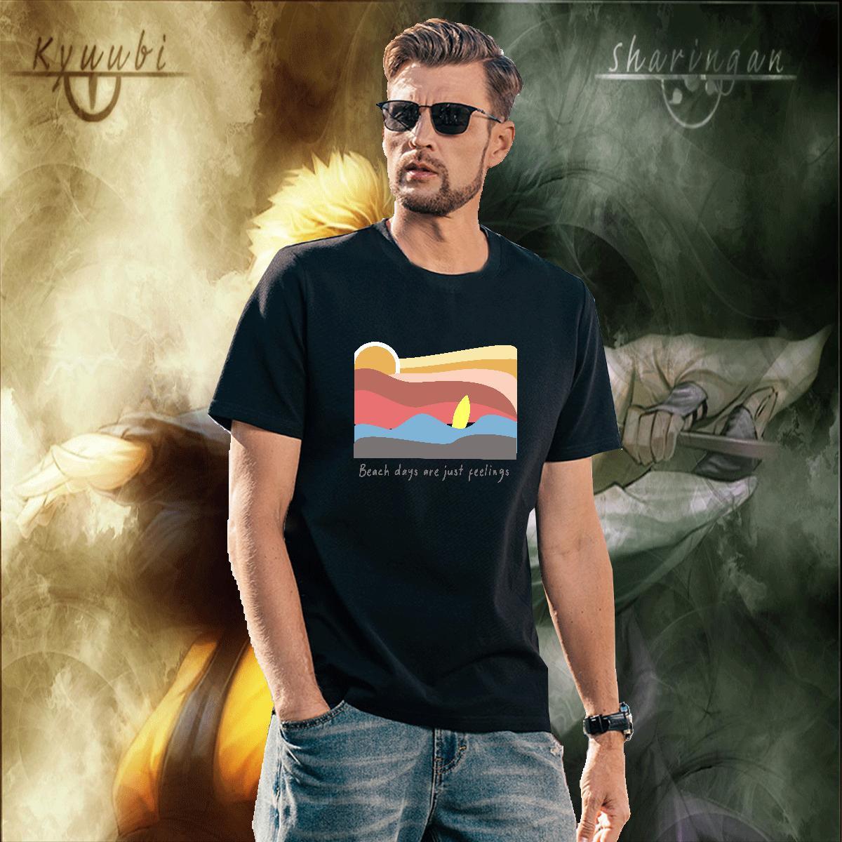 Cool Couples T Shirts Summer Casual 230g Cotton Oversized 3XL 4XL Breathable Short Sleeve sun Men T Shirts Customized Tees