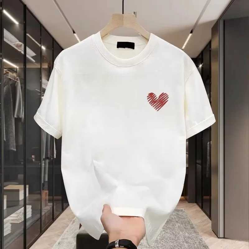 Summer hot trend - carefully shaped printed round neck pure cotton T-shirt suitable for daily comfort and street casual short sleevesW240716