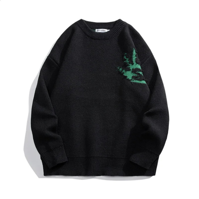 Printed sweaters Pullover knitwear knitted mens winter Harajuku clothing Korean skydiving 240821