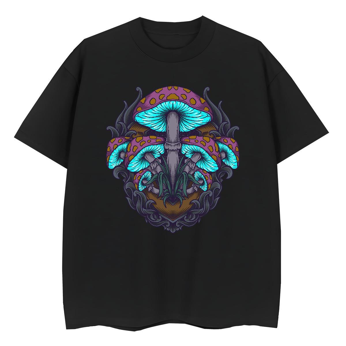 Custom Woman T Shirts Comfortable 100% Cotton 230g Woman Tshirt DIY Printed mushroom Street Wear Nice Tops Tees