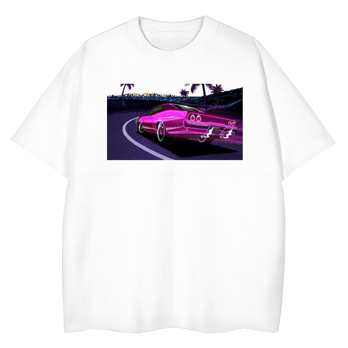 New Women T Shirts 100% Cotton 230g Breathable Crew Neck Hip Hop car Woman Tshirt Wholesale Black White Tops