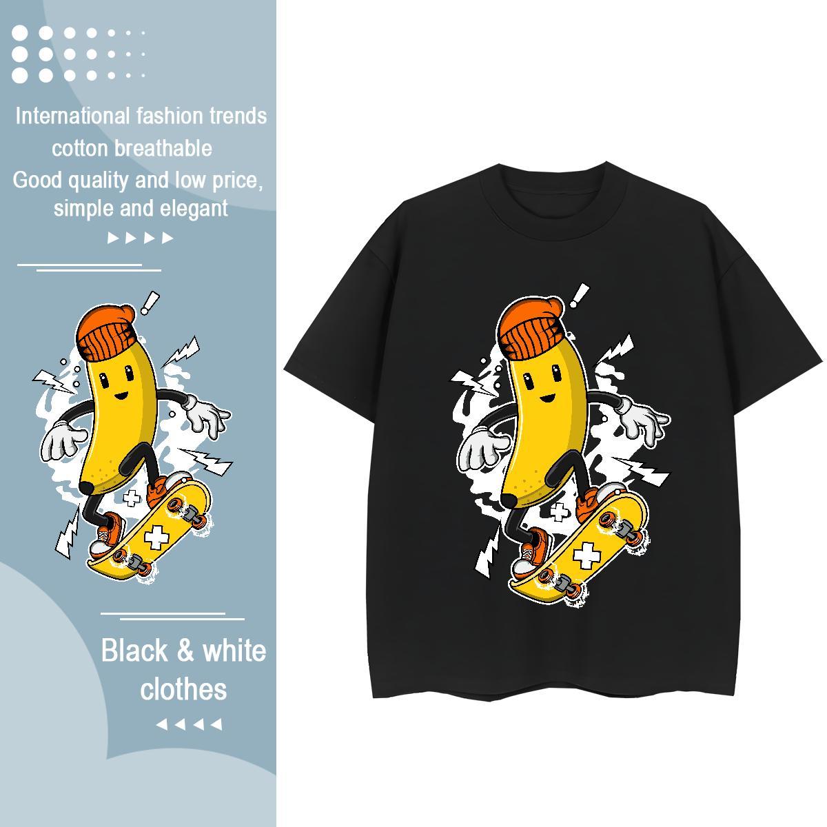 2024 Women T Shirts O Neck Short Sleeves 230g Pure Cotton Women Tees Cartoon Printing L-4XL skateboarding Hip Hop Street Popular Top Tees