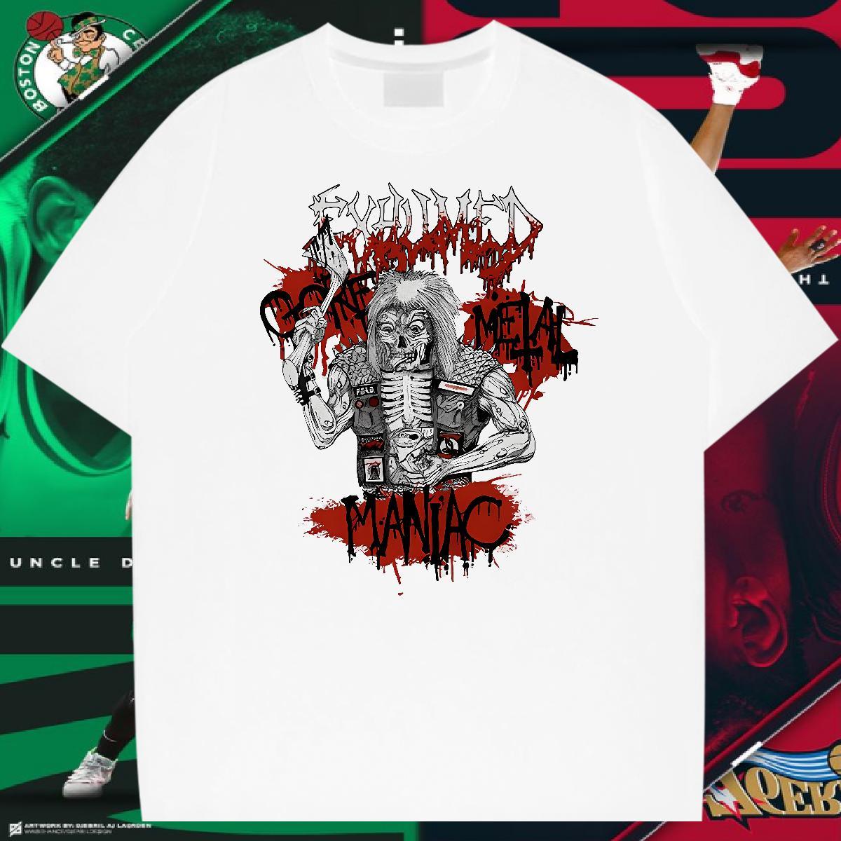 2024 Designer Street Wear Men Tees scary Round Neck Short Sleeve 230g Pure Cotton Mens T Shirts Cool Design Custom Cartoon Tee Shirt