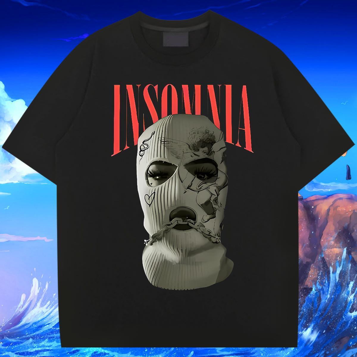 New Hip Hop Street Tshirts Masked man Pure Cotton 230g 100% Cotton Man T Shirts TOP Quality Oversized 3XL 4XL Tees Shirts